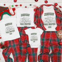 Personalisiert Trendy Snowman Family Weihnachten