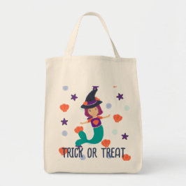 Personalisiert Trick oder Treat Mermaid Hexe Tragetasche
