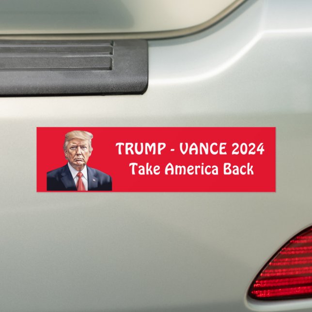Personalisiert Trump Vance 2024 Autoaufkleber (Auf Auto)