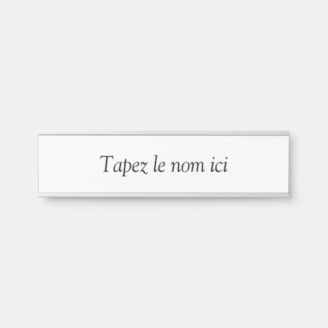 Personalisiert Türschild (Vorderseite )