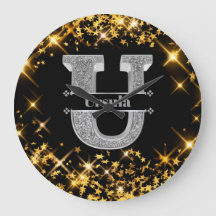 Personalisiert U Initial Silver Monogram Ihr Name