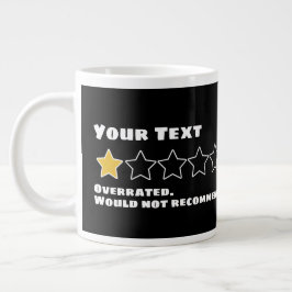 Personalisiert überbewertet würde nicht empfohlen Jumbo-Tasse