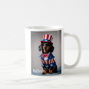 Personalisiert Uncle Sam Dackel Tasse