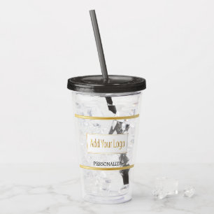 Personalisiert und Logo mit Goldbarren Acryltrinkbecher