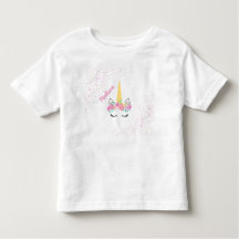 Personalisiert Unicorn Confetti T - Shirt