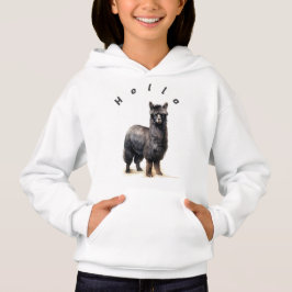 Personalisiert Unisex Child's Hello Llama. Llama Hoodie