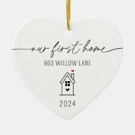 Personalisiert unsere ersten Weihnachten auf der n Keramik Ornament