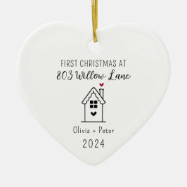 Personalisiert unsere ersten Weihnachten auf der n Keramik Ornament