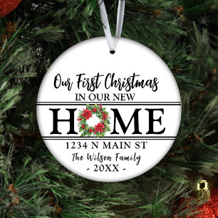 Personalisiert unsere ersten Weihnachten auf unser Keramik Ornament
