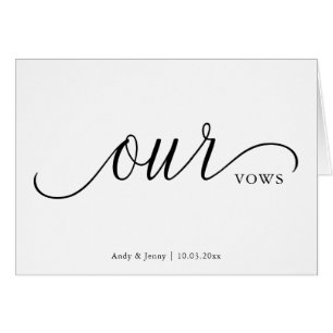 Personalisiert Unsere Vows Script Schriftart Hochz