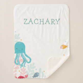 Personalisiert unter dem Meer Baby/Kid Sherpa Blan Sherpadecke