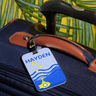 Personalisiert unter dem Unterseeboot Gepäckanhänger