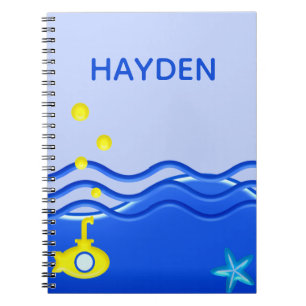 Personalisiert unter dem Unterseeboot Notizblock