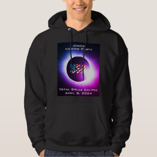 Personalisiert USA FLAG Gesamte Sonnenfinsternis 2 Hoodie