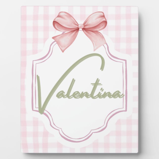 Personalisiert Valentina Baby Girl Kinderzimmer Gi Fotoplatte (Vorderseite)