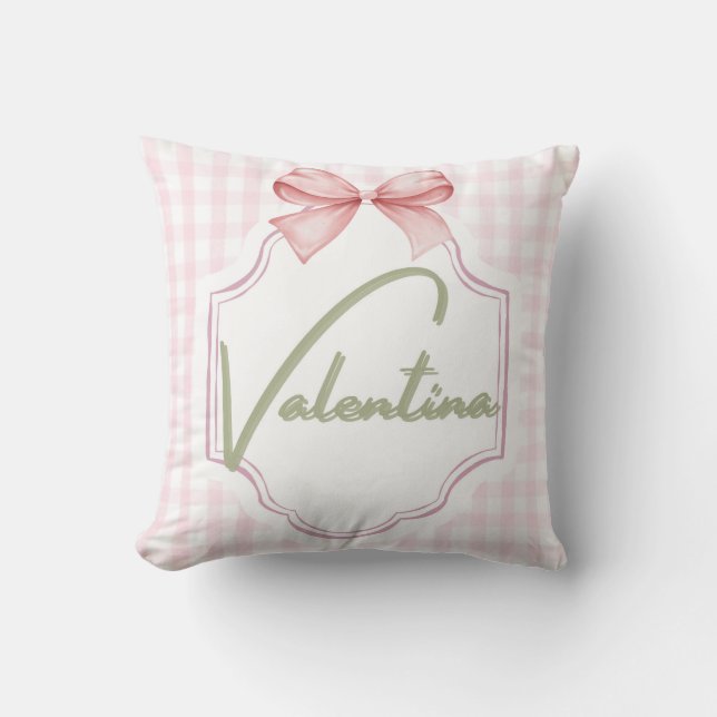 Personalisiert Valentina Baby Girl Kinderzimmer Gi Kissen (Vorderseite)