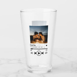 Personalisiert Valentine Foto Song Playlist Glas
