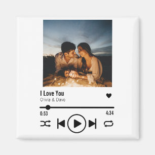 Personalisiert Valentine Foto Song Playlist Magnet