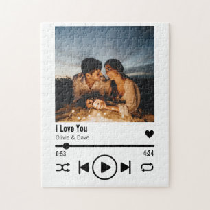 Personalisiert Valentine Foto Song Playlist Puzzle