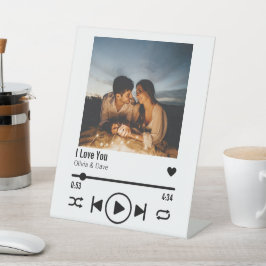 Personalisiert Valentine Foto Song Playlist Sockelschild