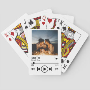 Personalisiert Valentine Foto Song Playlist Spielkarten