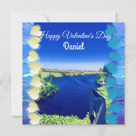 Personalisiert Valentines Blue Sky Canal Boyfriend