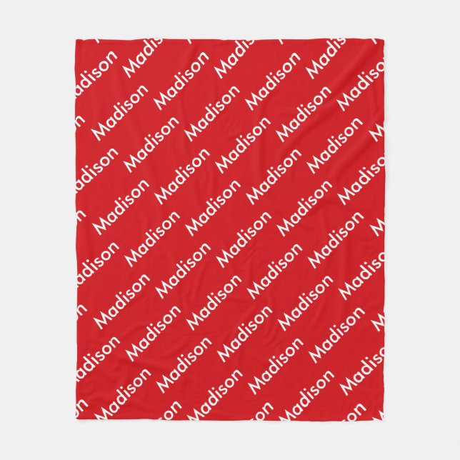 Personalisiert Valentines Red Fleece Blanket (Vorderseite)