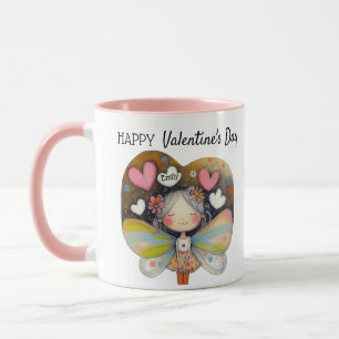 Personalisiert Valentinstag Fairy Candle Geschenk Tasse