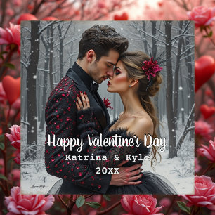 Personalisiert Valentinstag Foto & Name Ornament