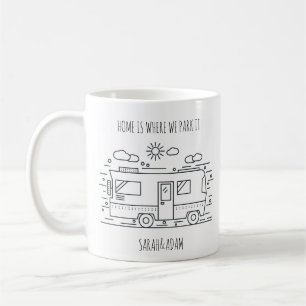 Personalisiert Van Life, Camper Van Couples Mug Kaffeetasse