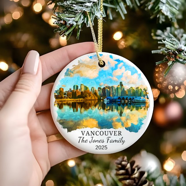Personalisiert Vancouver Ornament, Canada Gift Keramik Ornament (Von Creator hochgeladen)