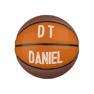 Personalisiert - verbrannte Orange Mini Basketball
