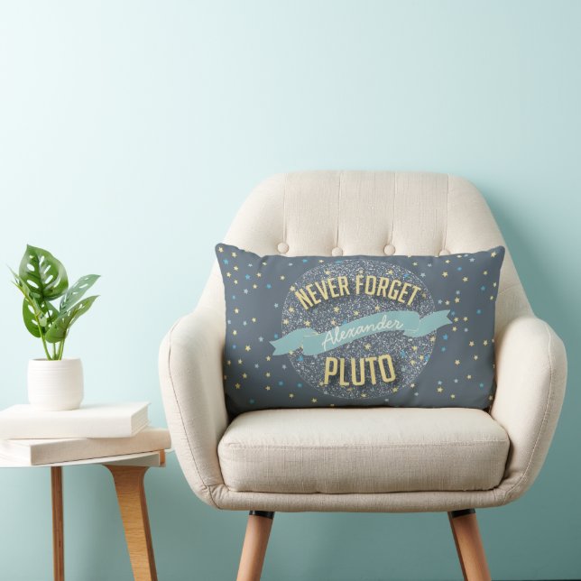 Personalisiert Vergessen Sie nie Pluto Starry Sky Lendenkissen (Stuhl )