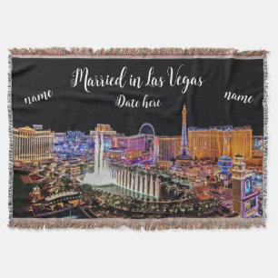 Personalisiert Verheiratet in Las Vegas Throw Blan Decke