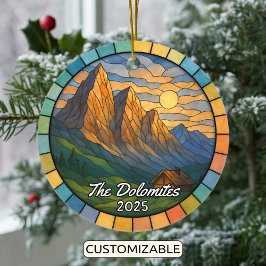 Personalisiert verkettete Glass Dolomiten Ornament