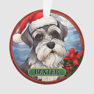 Personalisiert verketteter Glass Miniatur Schnauze Ornament
