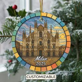 Personalisiert verkleidetes Glas Milan Ornament, I Keramik Ornament