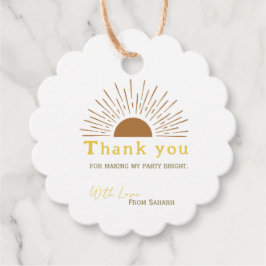 Personalisiert Vielen Dank Baby Dusche Retrosonne Geschenkanhänger