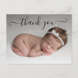 Personalisiert Vielen Dank, Foto Birth Ankündigung Postkarte