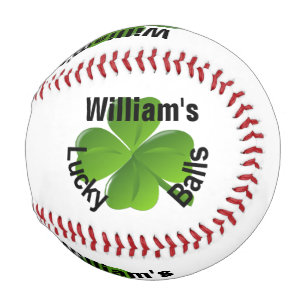Personalisiert Vierblättriges Kleeblatt Lucky Baseball