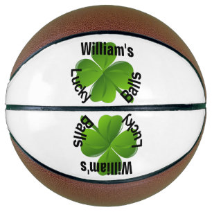 Personalisiert Vierblättriges Kleeblatt Lucky Basketball