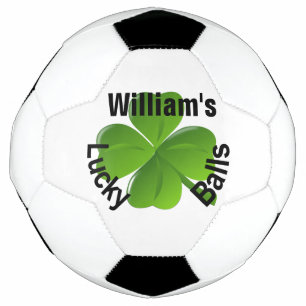 Personalisiert Vierblättriges Kleeblatt Lucky Fußball