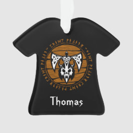 Personalisiert Viking Warrior Ax Skull Ornament