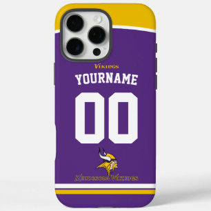 Personalisiert Vikings Jersey American Football iPhone 16 Pro Max Hülle