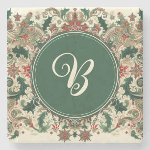 Personalisiert Viktorianisch/klassisch/Vintage Wei Steinuntersetzer