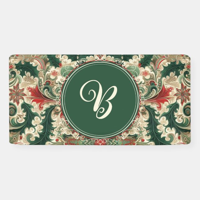 Personalisiert Viktorianisch/Weihnachten Banner (Horizontal)