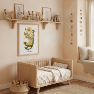 Personalisiert Vintag Alphabet Letter J Poster