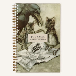 Personalisiert Vintag Arthur Rackham Dotted Journa Notizbuch
