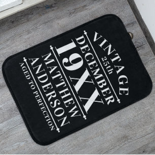 Personalisiert Vintage gealtert auf Perfektion Badematte