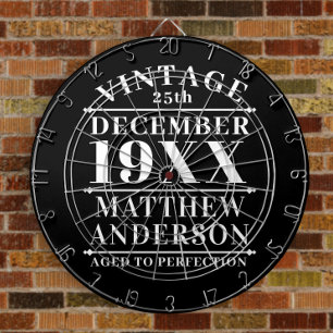 Personalisiert Vintage gealtert bis zur Perfektion Dartscheibe